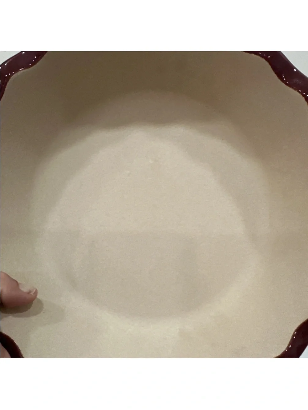 The Pampered Chef Family Heritage Deep Dish Pie Plate CRANBERRY Scalloped Edge